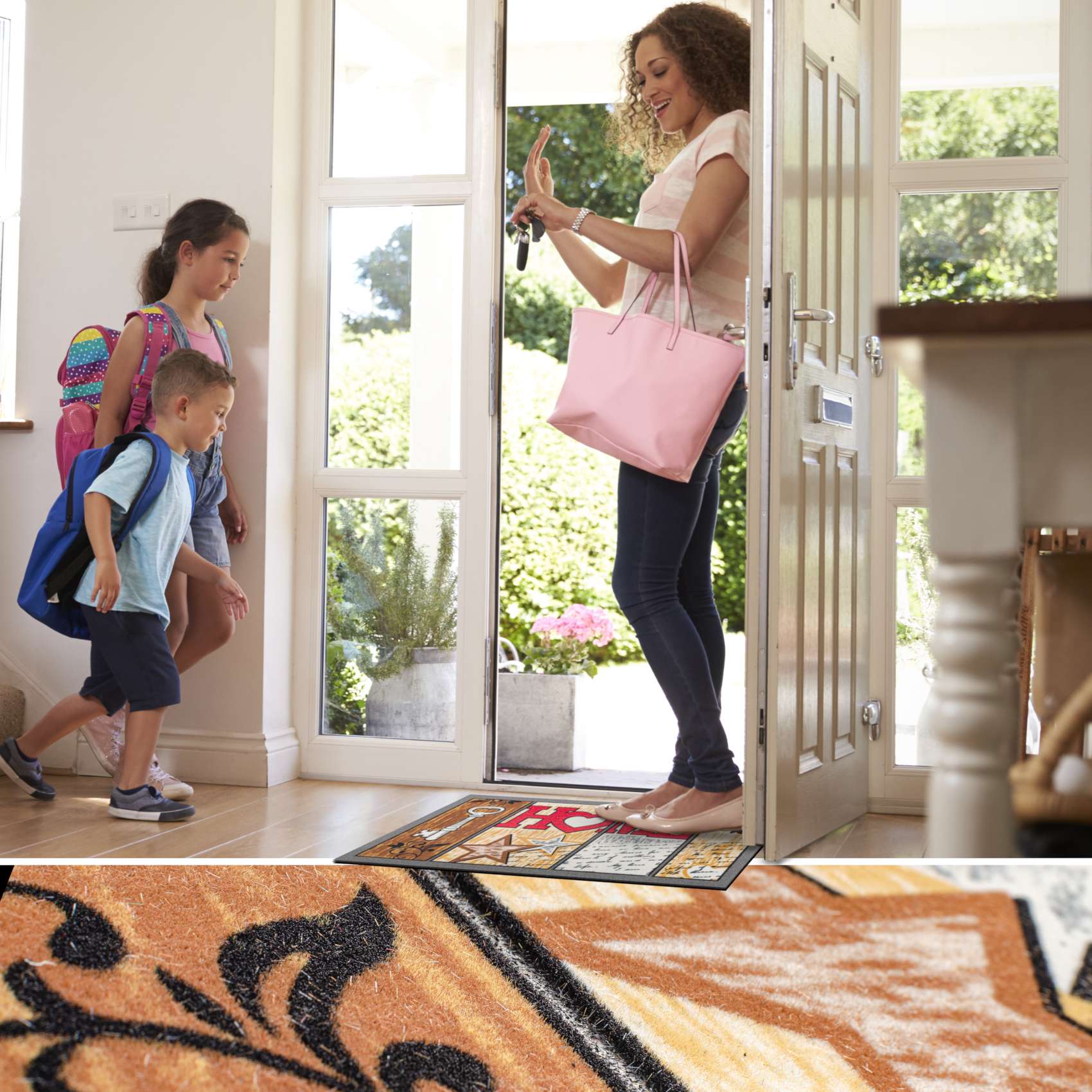 EF21806_20 Schmutzfangmatte Fußmatte Sauberlaufmatte Schmutzmatte Motiv Home Shabby 40x68cm