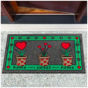 Schmutzfangmatte Fußmatte Sauberlaufmatte Schmutzmatte Motiv Home Sweet Home 40x68cm