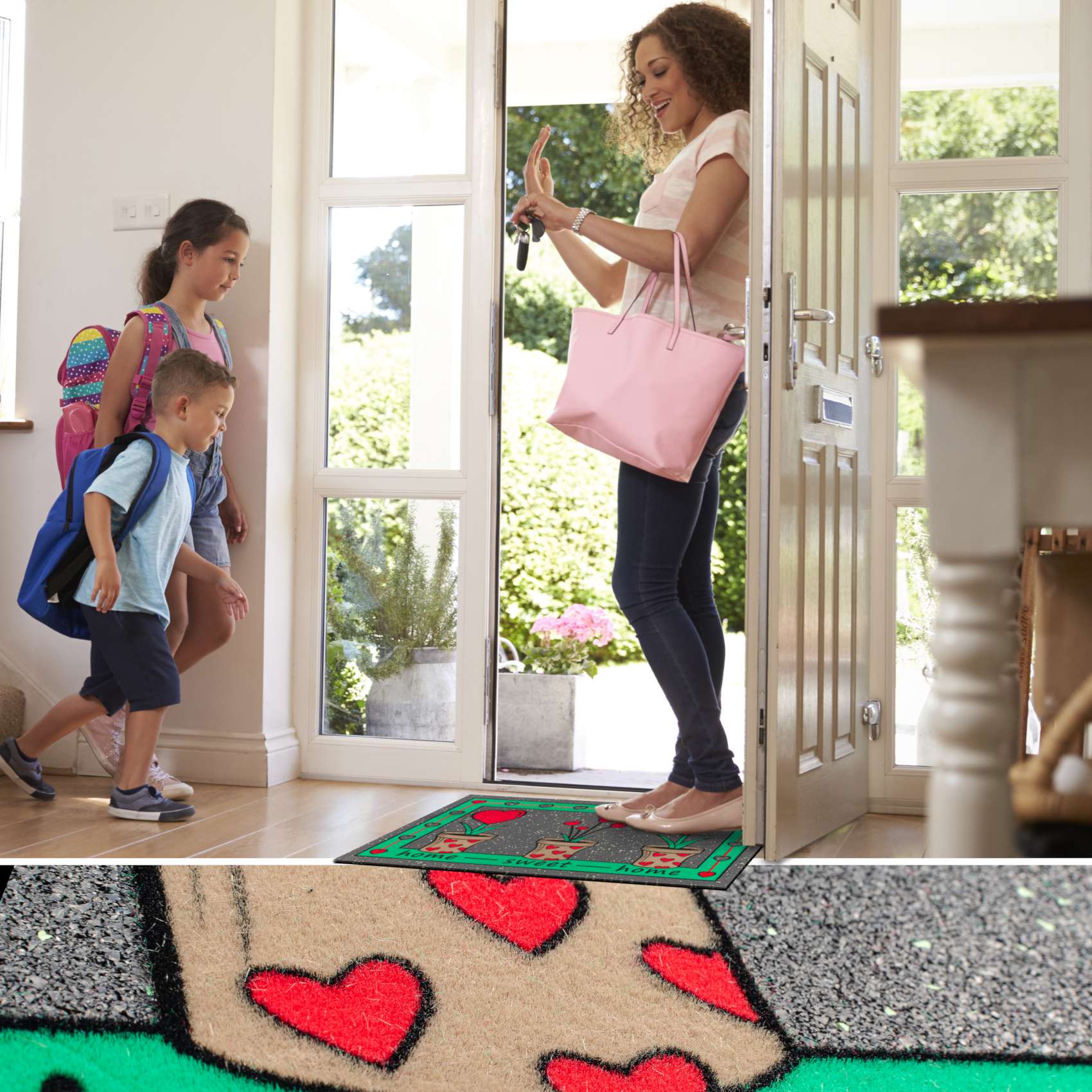 EF22115_20 Schmutzfangmatte Fußmatte Sauberlaufmatte Schmutzmatte Motiv Home Sweet Home 40x68cm