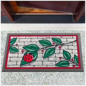 Schmutzfangmatte Fußmatte Sauberlaufmatte Schmutzmatte Motiv Marienkäfer 40x68cm