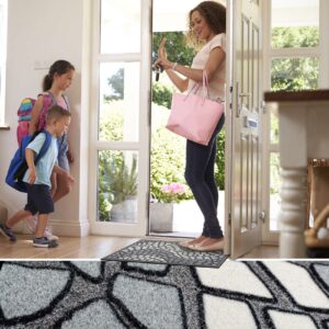 Schmutzfangmatte Fußmatte Sauberlaufmatte Schmutzmatte Motiv Mosaik Grau 40x68cm