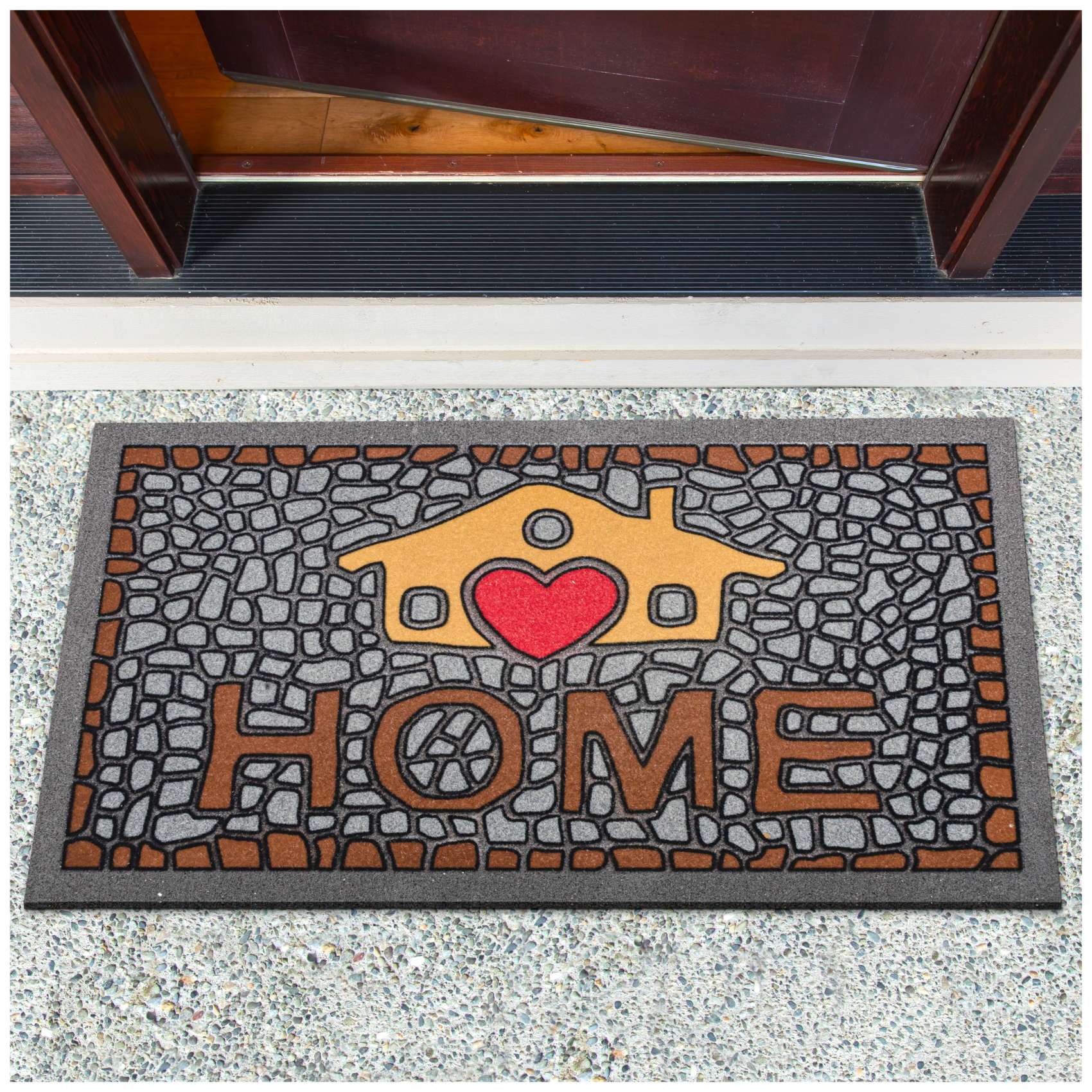 EF21020_10 Schmutzfangmatte Fußmatte Sauberlaufmatte Schmutzmatte Motiv My Home 40x68cm