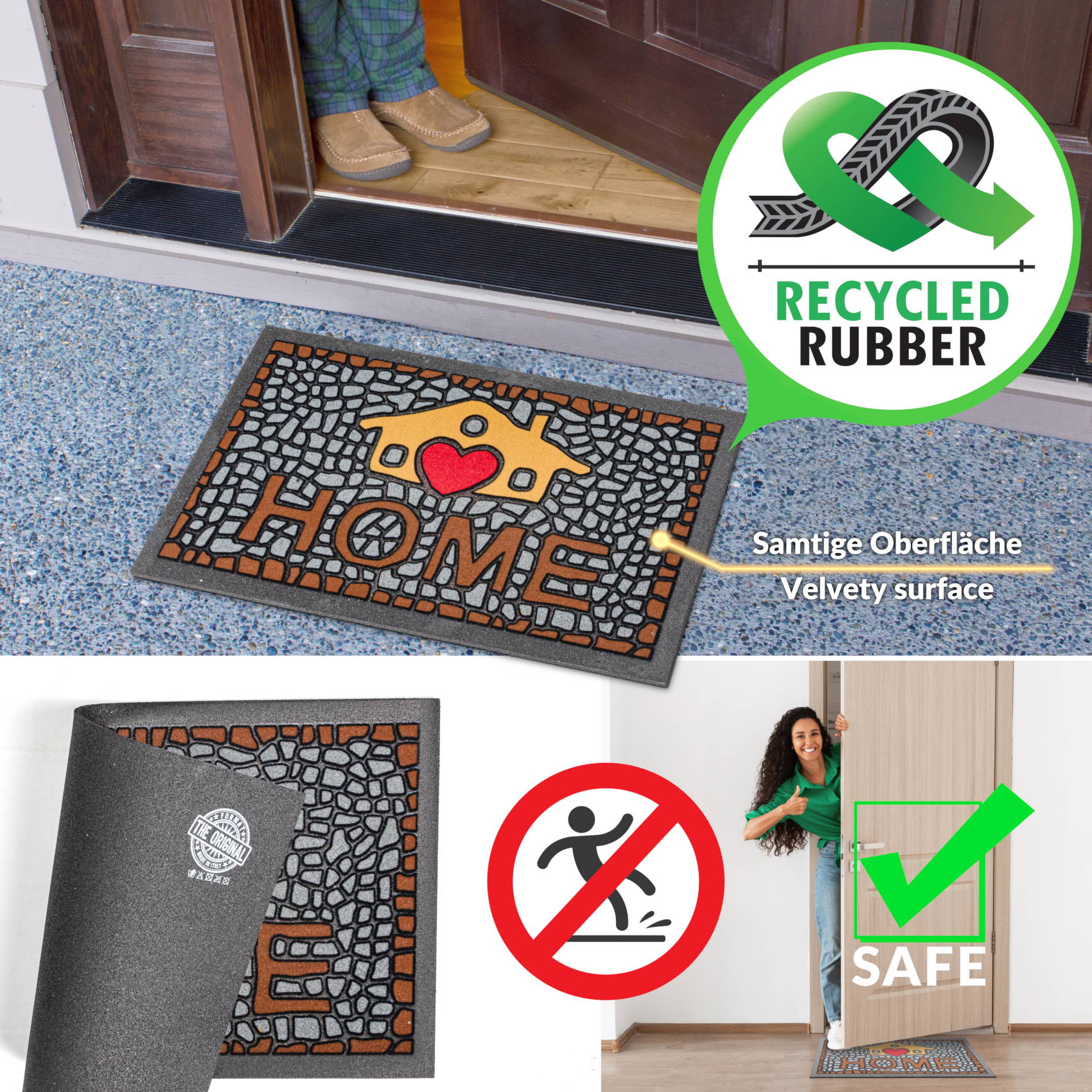 EF21020_60 Schmutzfangmatte Fußmatte Sauberlaufmatte Schmutzmatte Motiv My Home 40x68cm