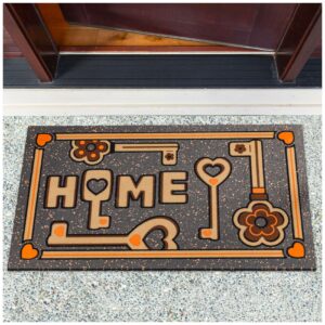 Schmutzfangmatte Fußmatte Sauberlaufmatte Schmutzmatte Motiv Schlüssel Home 40x68cm