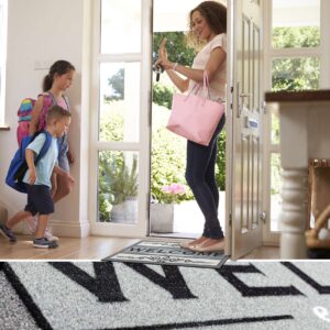 Schmutzfangmatte Fußmatte Sauberlaufmatte Schmutzmatte Motiv Welcome Friendly Grau 40x68cm