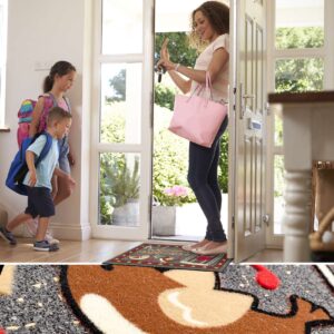 Schmutzfangmatte Fußmatte Sauberlaufmatte Schmutzmatte Motiv Welcome Happiness 40x68cm