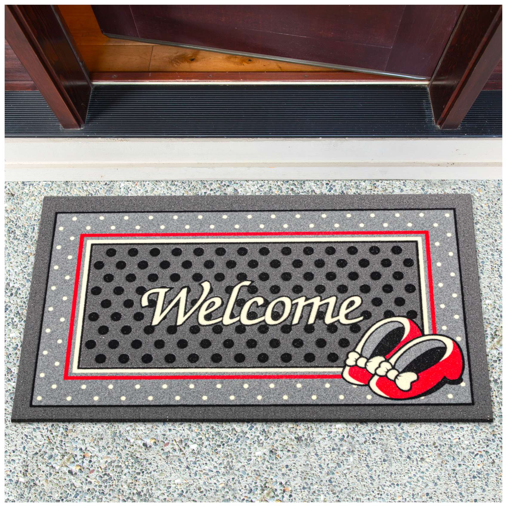 EF22209_10 Schmutzfangmatte Fußmatte Sauberlaufmatte Schmutzmatte Motiv Welcome Vintage 40x68cm