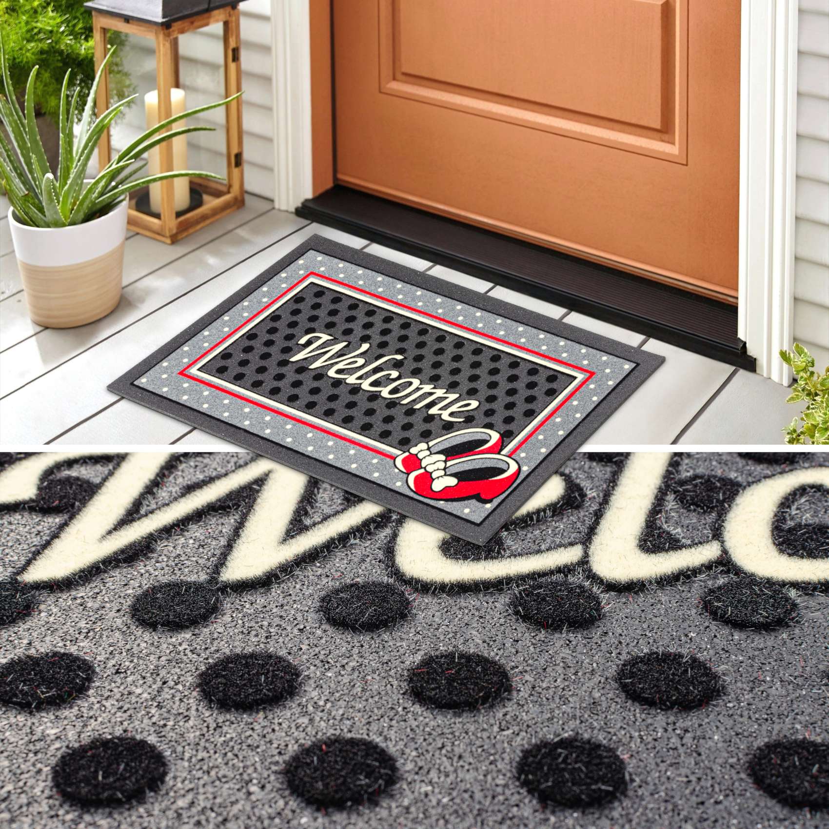 EF22209_50 Schmutzfangmatte Fußmatte Sauberlaufmatte Schmutzmatte Motiv Welcome Vintage 40x68cm