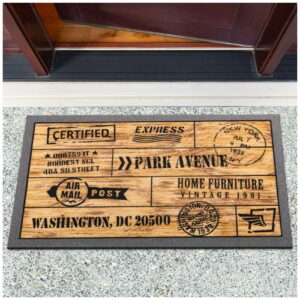 Schmutzfangmatte Fußmatte Sauberlaufmatte Schmutzmatte Motiv Wood Industry 40x68cm