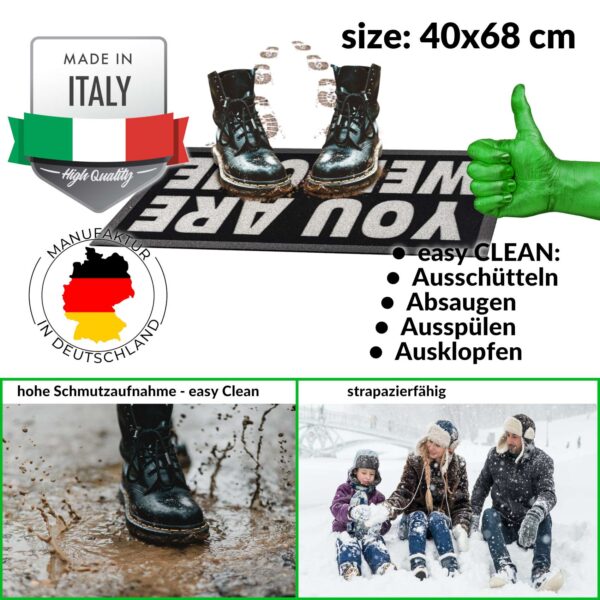 Schmutzfangmatte Fußmatte Sauberlaufmatte Schmutzmatte Motiv You are Welcome – Glitzer 40x68cm