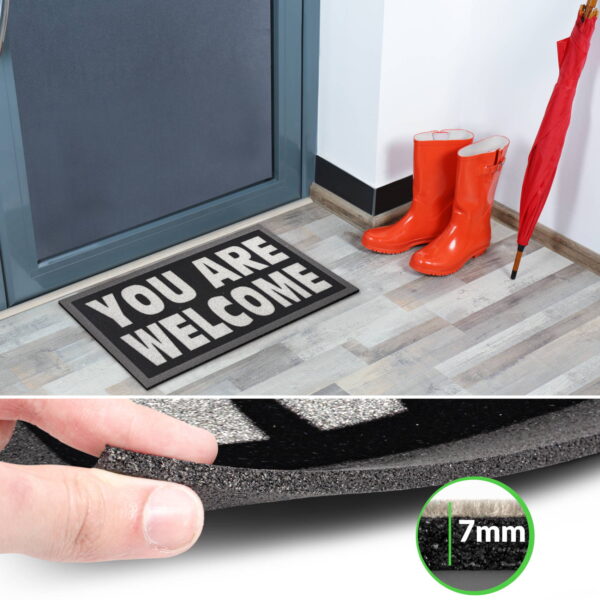 Schmutzfangmatte Fußmatte Sauberlaufmatte Schmutzmatte Motiv You are Welcome – Glitzer 40x68cm