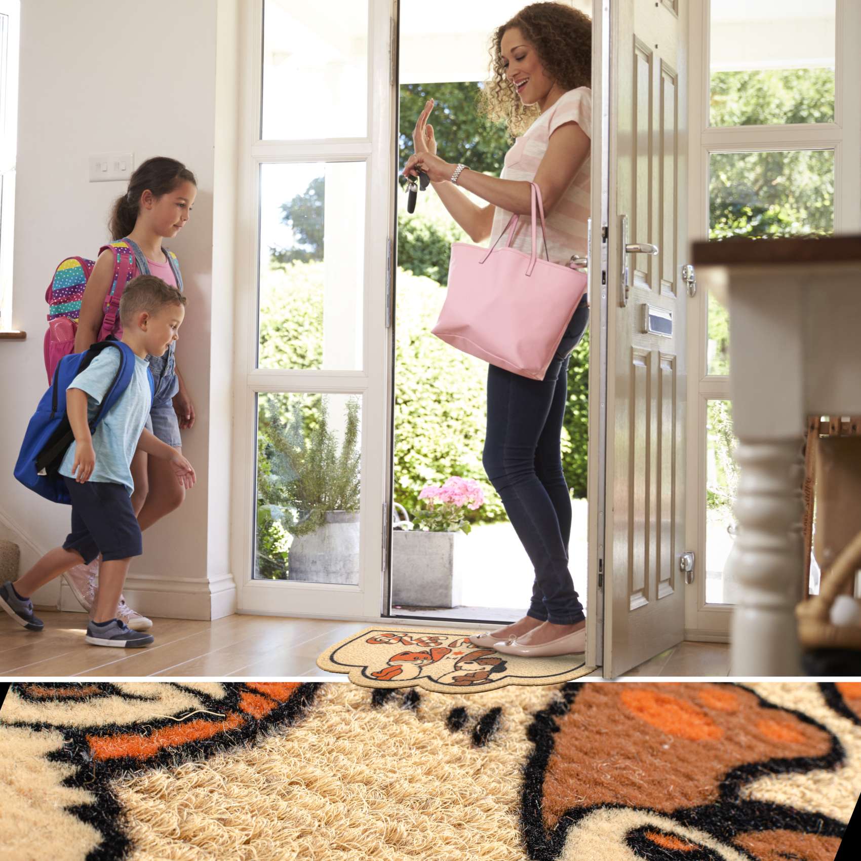 EF21824_20 Schmutzfangmatte Fußmatte Sauberlaufmatte Fußabtreter Motiv Give me Five! 40x70cm