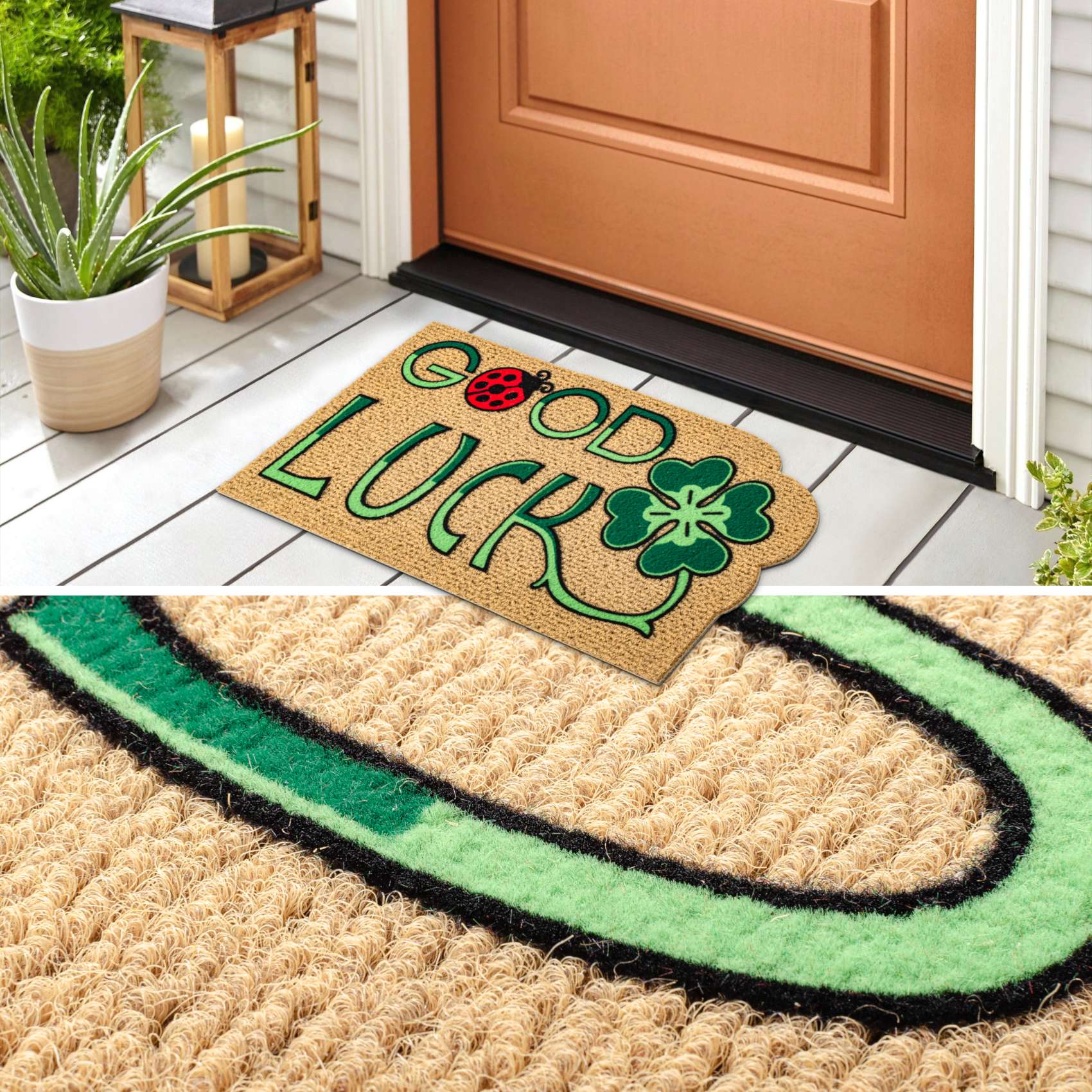 EF21725_50 Schmutzfangmatte Fußmatte Sauberlaufmatte Fußabtreter Motiv Good Luck 40x70cm