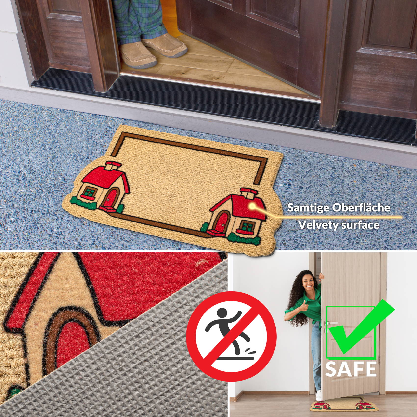 EF20132_60 Schmutzfangmatte Fußmatte Sauberlaufmatte Fußabtreter Motiv Home 40x70cm