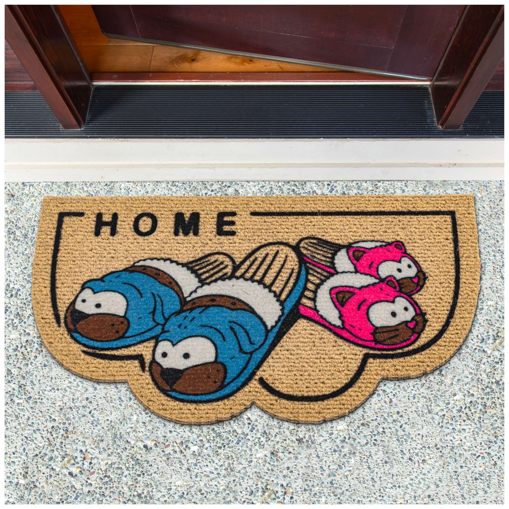 EF21416_10 Schmutzfangmatte Fußmatte Sauberlaufmatte Fußabtreter Motiv Home D-Form 40x70cm