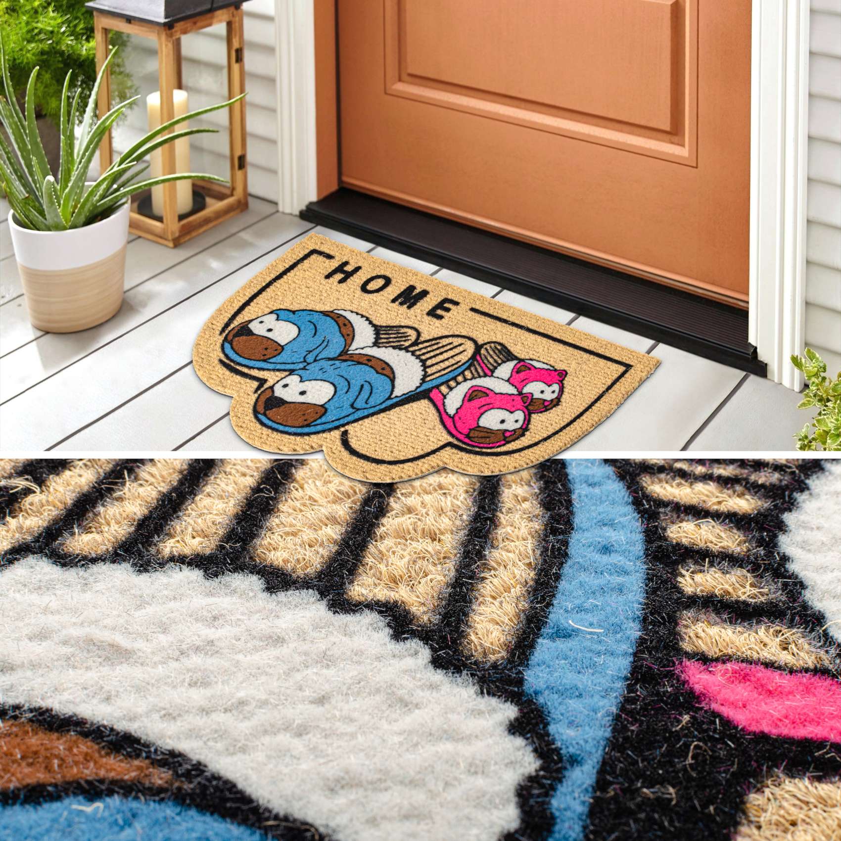 EF21416_50 Schmutzfangmatte Fußmatte Sauberlaufmatte Fußabtreter Motiv Home D-Form 40x70cm