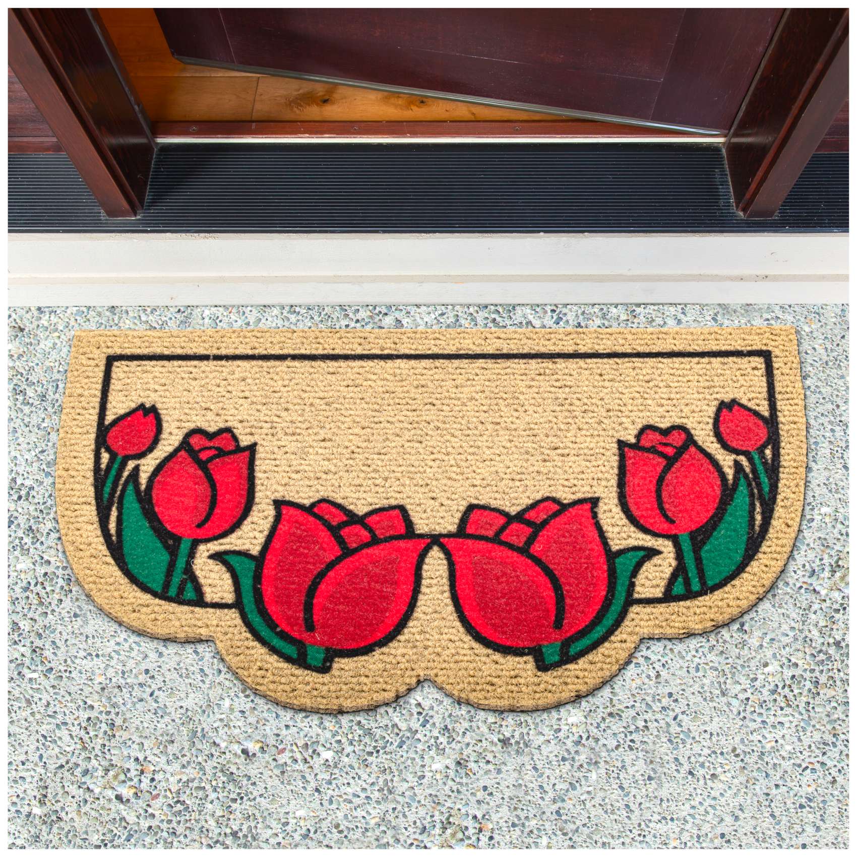EF20818_10 Schmutzfangmatte Fußmatte Sauberlaufmatte Fußabtreter Motiv Tulpen 40x70cm
