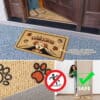 Schmutzfangmatte Fußmatte Sauberlaufmatte Fußabtreter Motiv Welcome – Hundmotiv Pfoten 40x70cm