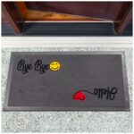 Schmutzfangmatte Fußmatte Sauberlaufmatte Fußabtreter Motiv Hello Bye Bye 40x70cm