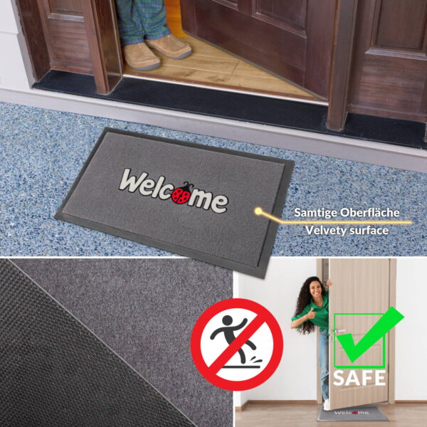 Schmutzfangmatte Fußmatte Sauberlaufmatte Fußabtreter Motiv Welcome 40x70cm
