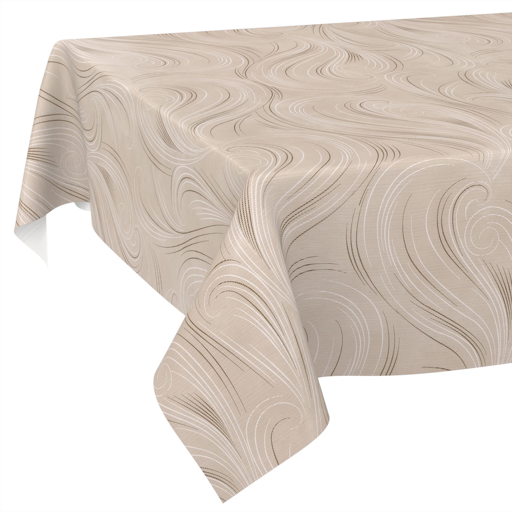 Wachstischdecke Wachstuch Tischdecke Wachstuch Meterware Tischdecke abwaschbar Gartentischdecke Abstrakt Beige