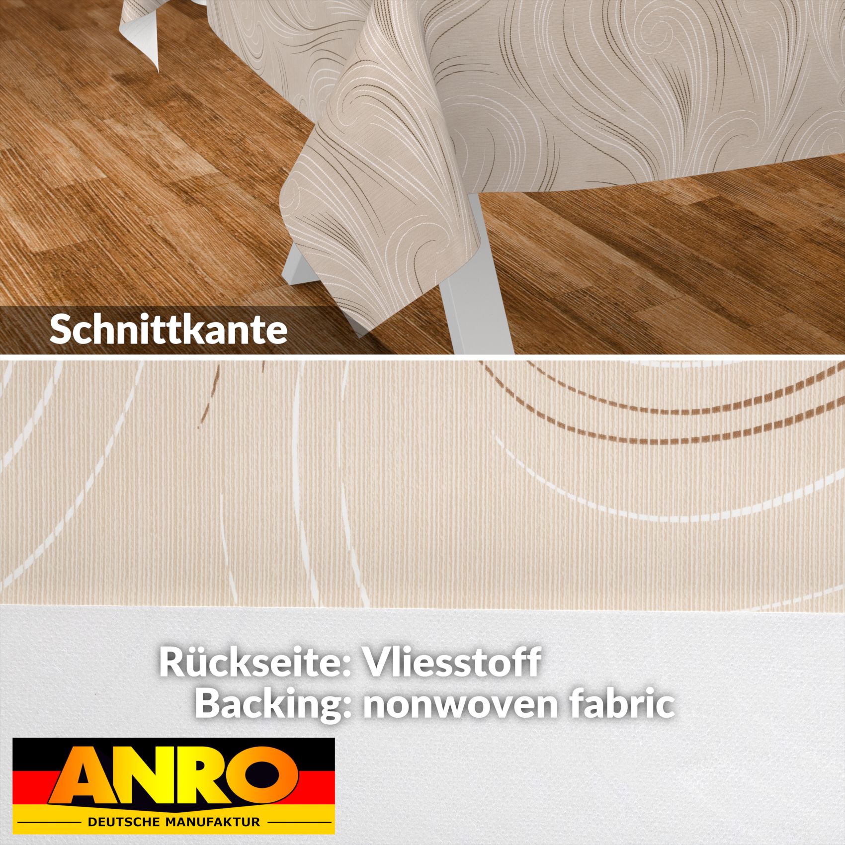 Wachstischdecke Wachstuch Tischdecke Wachstuch Meterware Tischdecke abwaschbar Gartentischdecke Abstrakt Beige