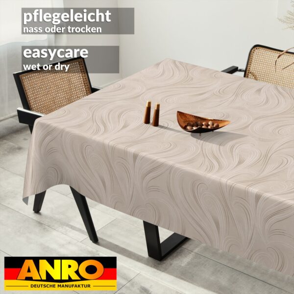 Wachstischdecke Wachstuch Tischdecke Wachstuch Meterware Tischdecke abwaschbar Gartentischdecke Abstrakt Beige