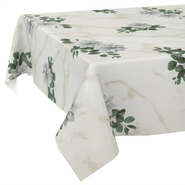 Wachstischdecke Wachstuch Tischdecke Wachstuch Meterware Tischdecke abwaschbar Gartentischdecke Marmor Blumen