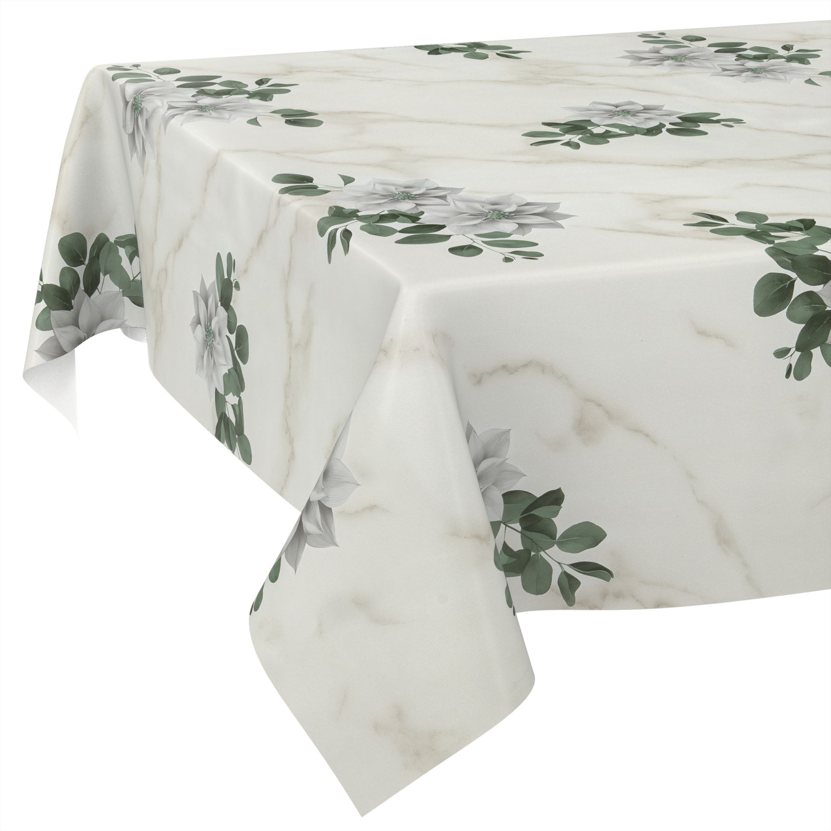 D0150CE_SQ_11 Wachstischdecke Wachstuch Tischdecke Wachstuch Meterware Tischdecke abwaschbar Gartentischdecke Marmor Blumen