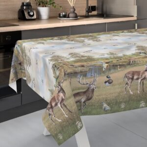 Wachstischdecke Wachstuch Tischdecke Wachstuch Meterware Tischdecke abwaschbar Gartentischdecke Jagt Fotoprint