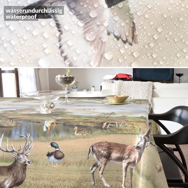 Wachstischdecke Wachstuch Tischdecke Wachstuch Meterware Tischdecke abwaschbar Gartentischdecke Jagt Fotoprint