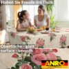 Wachstischdecke Wachstuch Tischdecke Wachstuch Meterware Tischdecke abwaschbar Gartentischdecke Postkarte Rosen