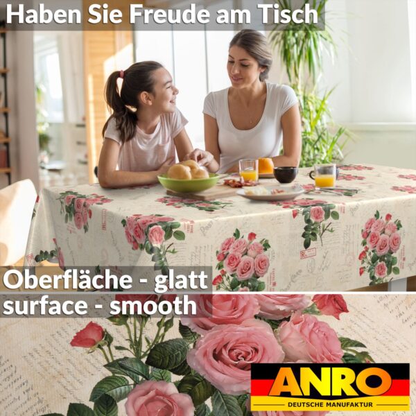 Wachstischdecke Wachstuch Tischdecke Wachstuch Meterware Tischdecke abwaschbar Gartentischdecke Postkarte Rosen
