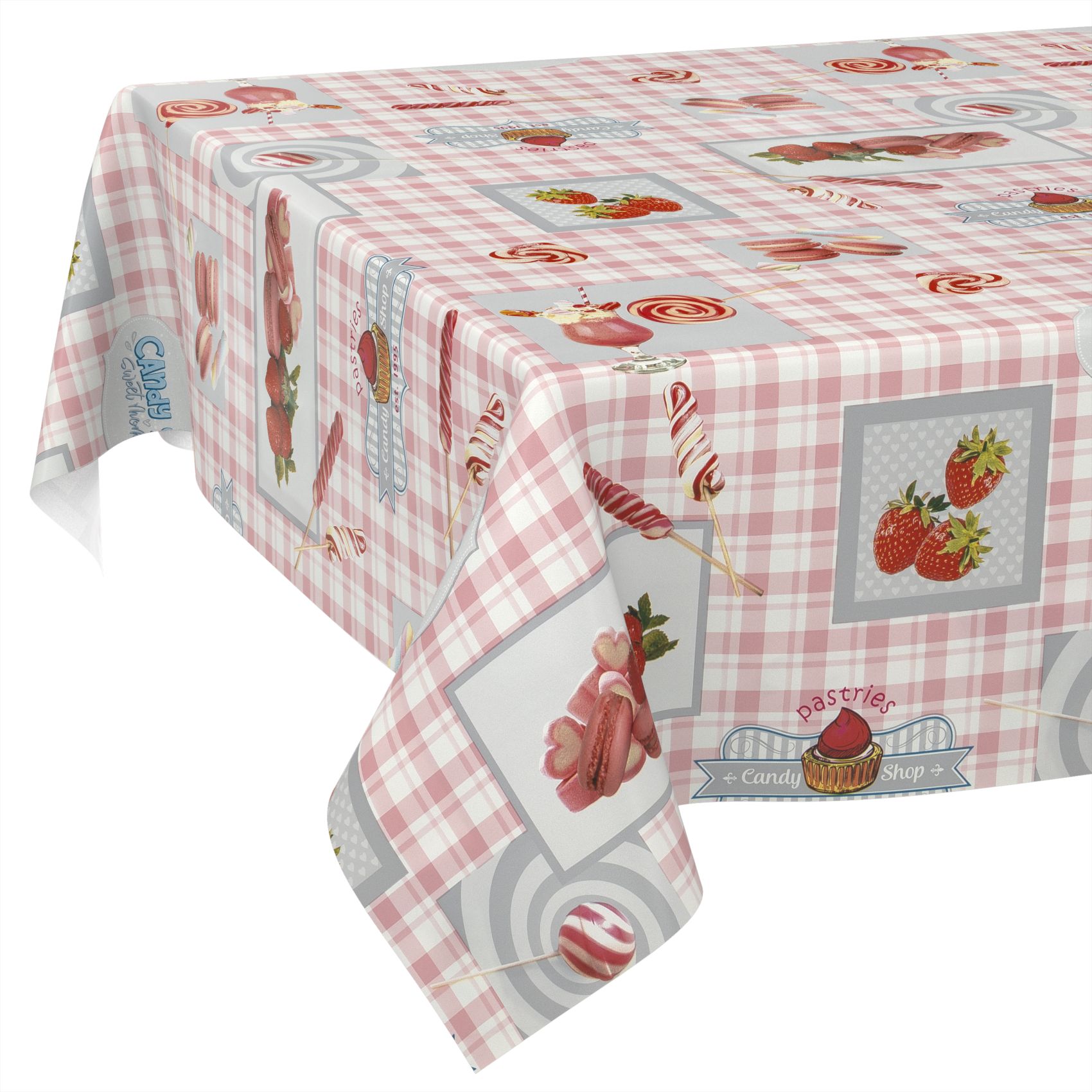 D0240AE_SQ_11 Wachstischdecke Wachstuch Tischdecke Wachstuch Meterware Tischdecke abwaschbar Gartentischdecke Süßigkeiten