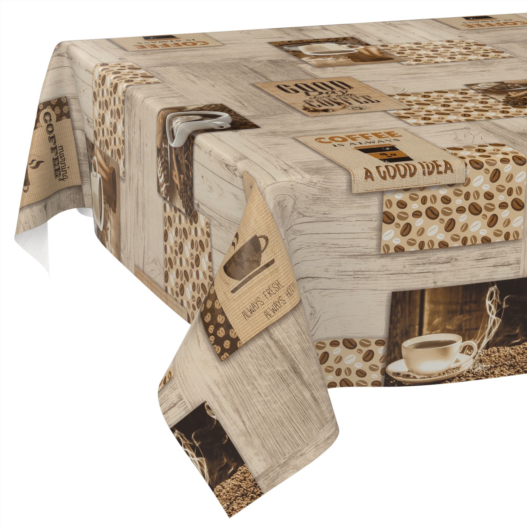 Wachstischdecke Wachstuch Tischdecke Wachstuch Meterware Tischdecke abwaschbar Gartentischdecke Coffee