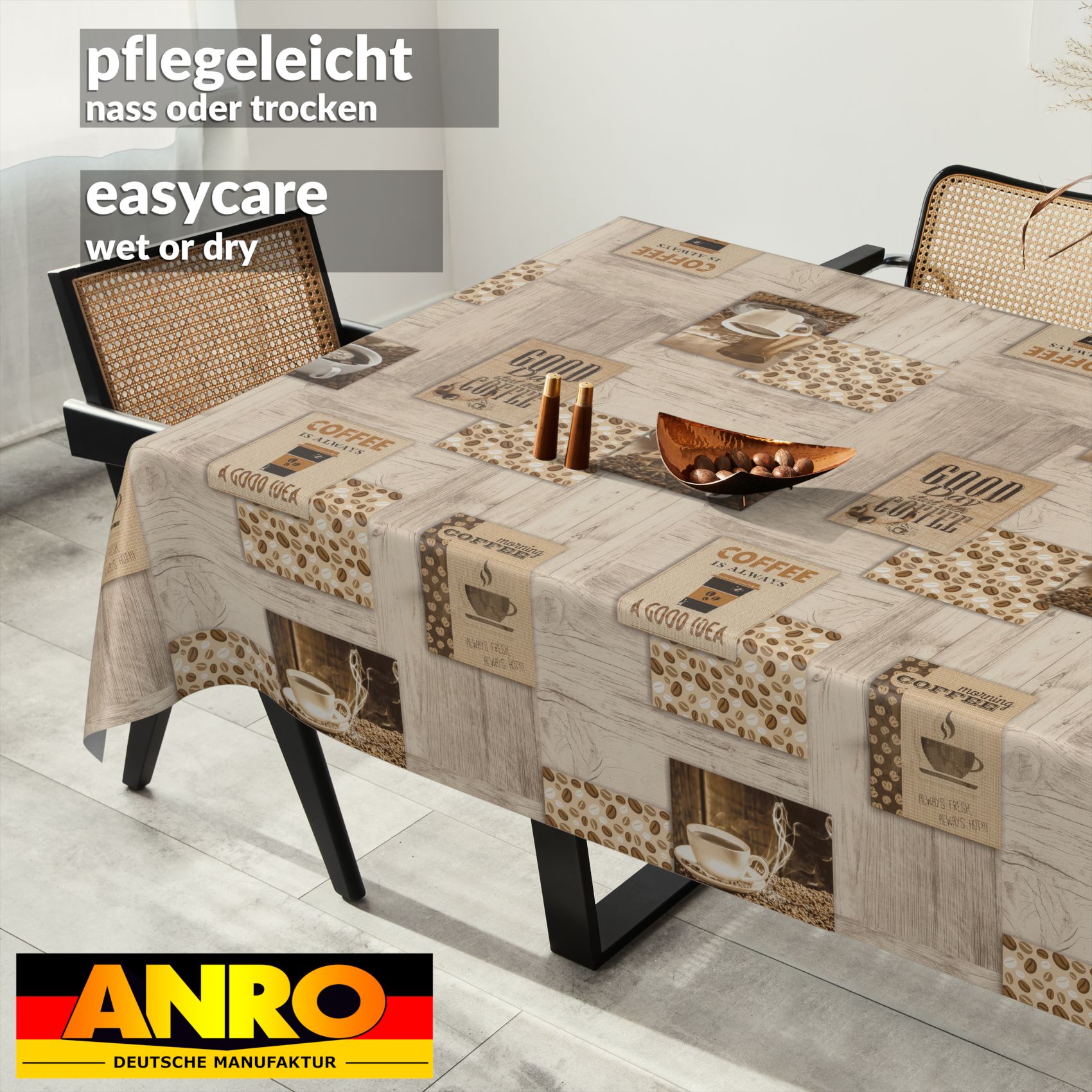 Wachstischdecke Wachstuch Tischdecke Wachstuch Meterware Tischdecke abwaschbar Gartentischdecke Coffee