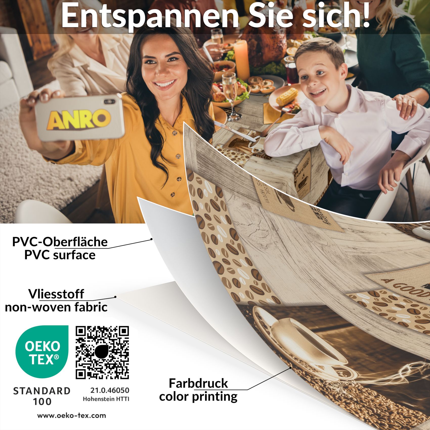 Wachstischdecke Wachstuch Tischdecke Wachstuch Meterware Tischdecke abwaschbar Gartentischdecke Coffee