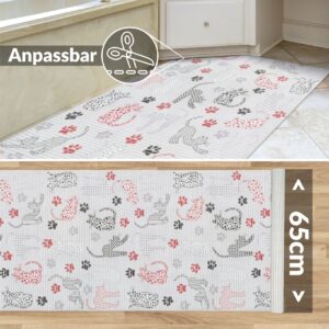 Weichschaummatte Badematte rutschfest Badvorleger Meterware Antirutschmatte Katzen Breite 65cm