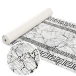 Weichschaummatte Badematte rutschfest Badvorleger Meterware Antirutschmatte Marmor Schwarz Breite 65cm