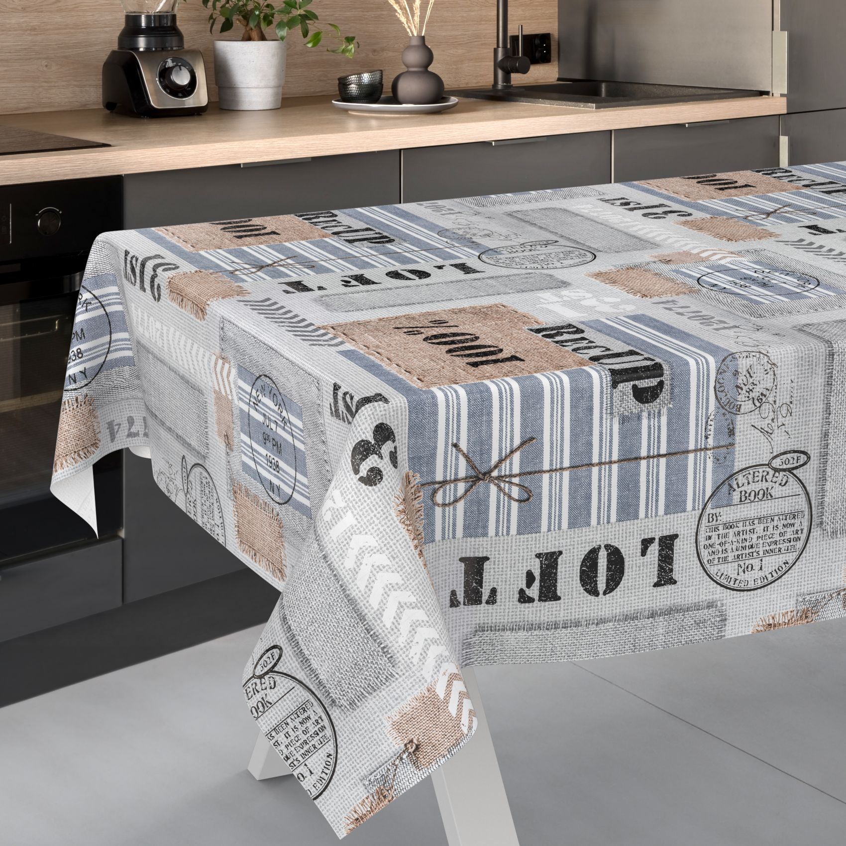 C02311E_SQ_13 Wachstischdecke Wachstuch Tischdecke Wachstuch Meterware Tischdecke abwaschbar Gartentischdecke Patchwork