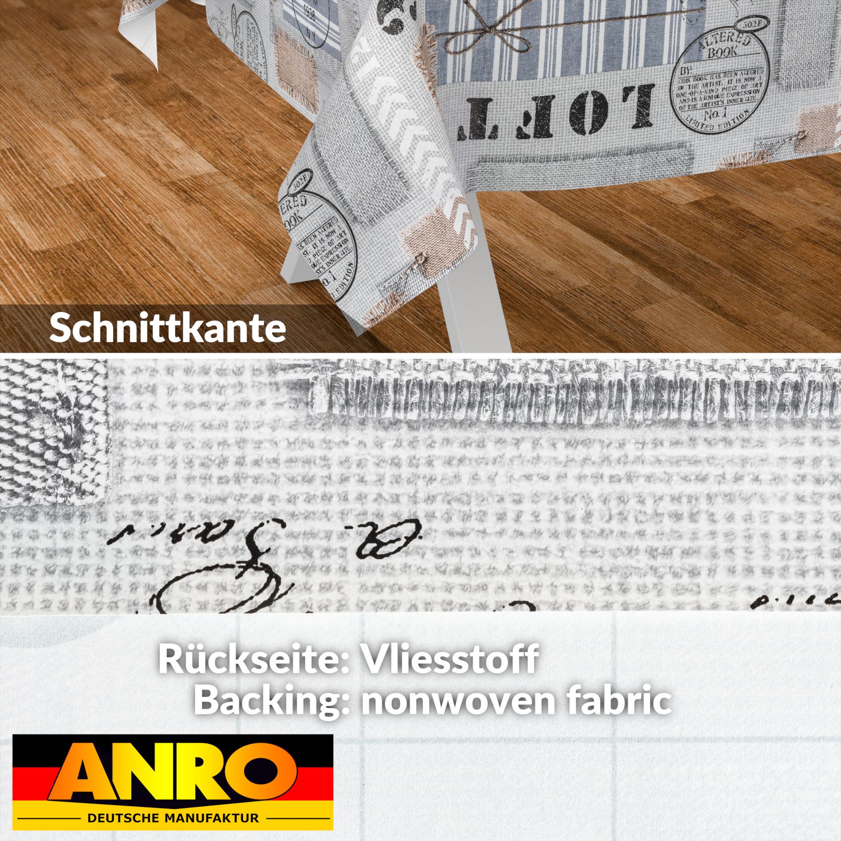 C02311E_SQ_30 Wachstischdecke Wachstuch Tischdecke Wachstuch Meterware Tischdecke abwaschbar Gartentischdecke Patchwork