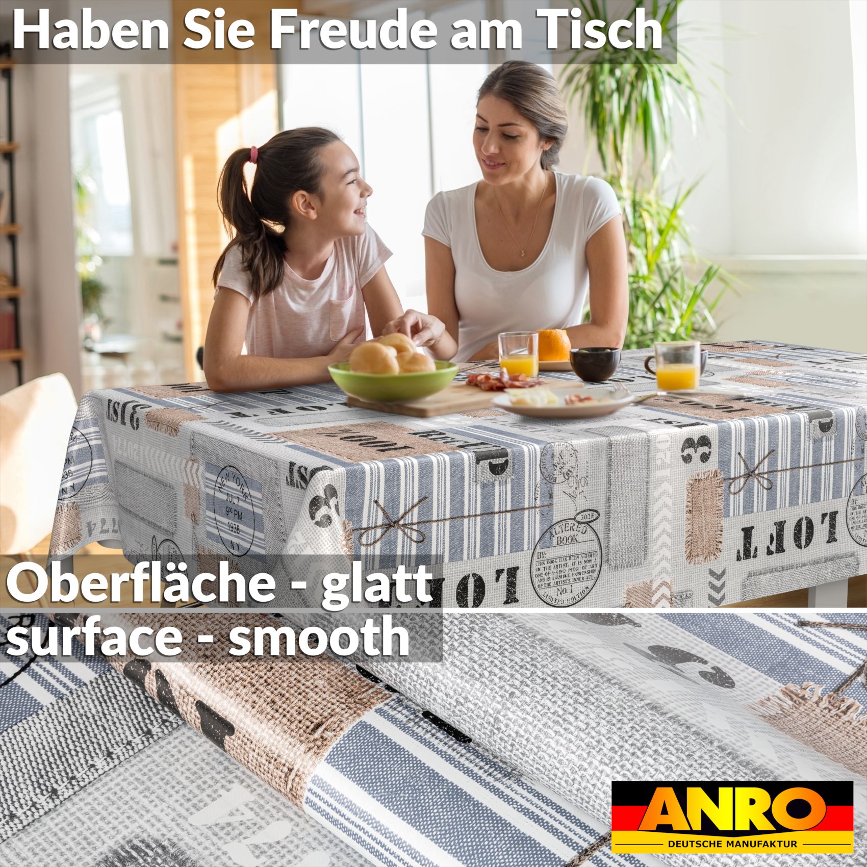 C02311E_SQ_90 Wachstischdecke Wachstuch Tischdecke Wachstuch Meterware Tischdecke abwaschbar Gartentischdecke Patchwork