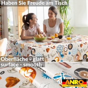 Wachstischdecke Wachstuch Tischdecke Wachstuch Meterware Tischdecke abwaschbar Gartentischdecke Coffee Time