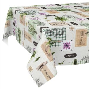 Wachstischdecke Wachstuch Tischdecke Wachstuch Meterware Tischdecke abwaschbar Gartentischdecke Kräuter