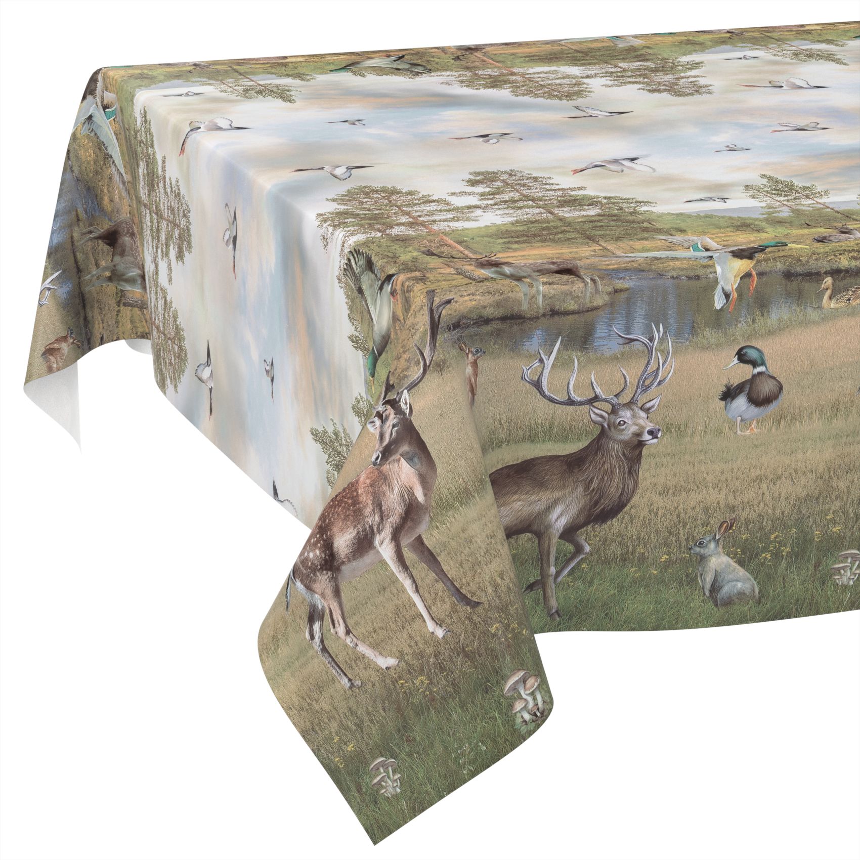 D0170AE_SQ_11 Wachstischdecke Wachstuch Tischdecke Wachstuch Meterware Tischdecke abwaschbar Gartentischdecke Jagt Fotoprint