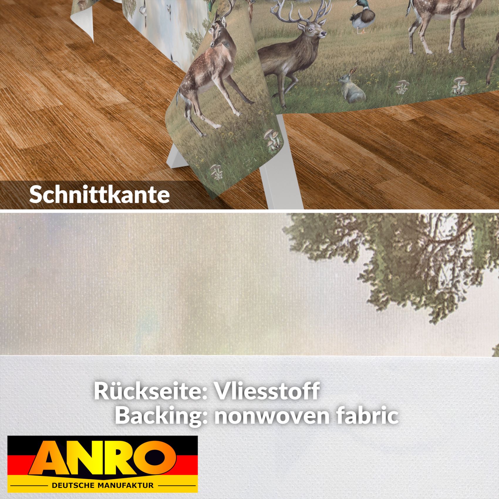 D0170AE_SQ_30 Wachstischdecke Wachstuch Tischdecke Wachstuch Meterware Tischdecke abwaschbar Gartentischdecke Jagt Fotoprint