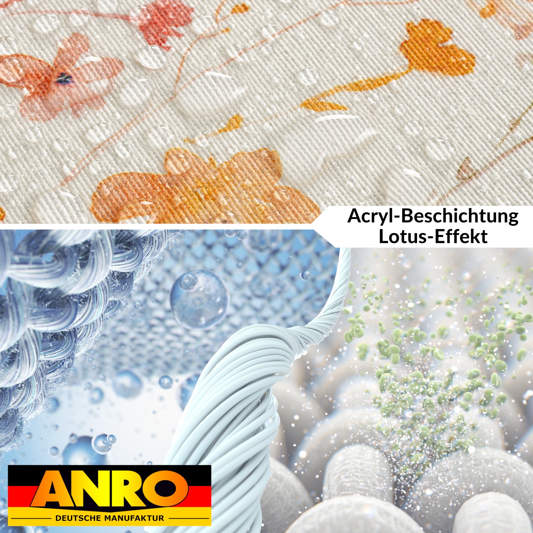 Tischdecke abwaschbar Tischtuch Tischwäsche Gartentischdecke Stofftischdecke Baumwolle Polyester Helena