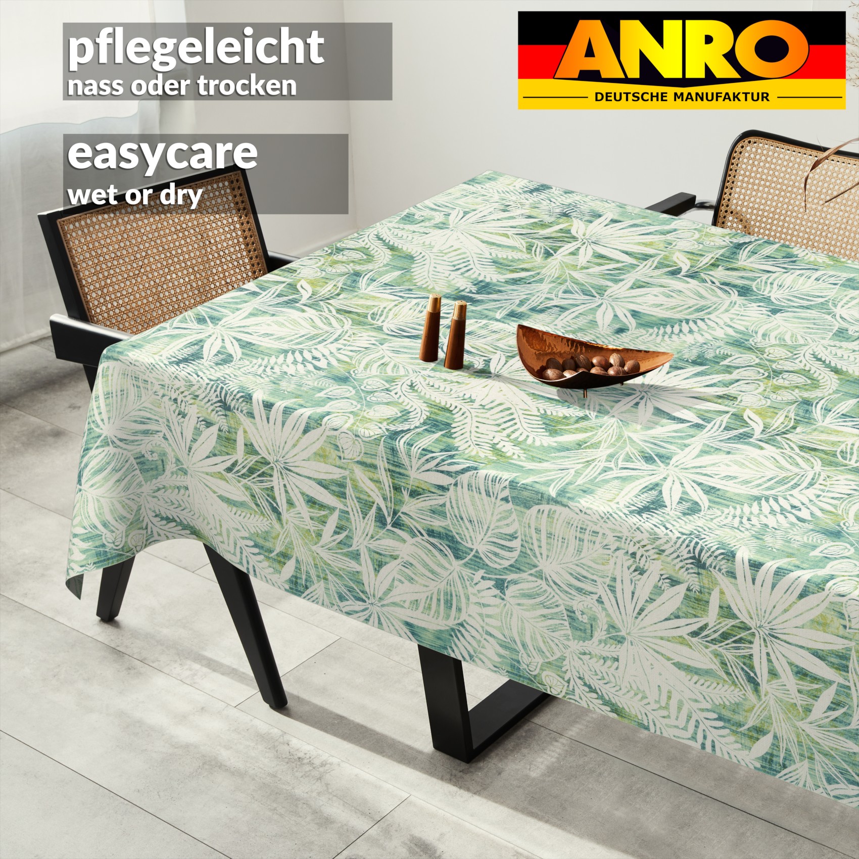 GTGANNA-53_SQ_91 Tischdecke abwaschbar Tischtuch Tischwäsche Gartentischdecke Stofftischdecke Baumwolle Polyester Athena
