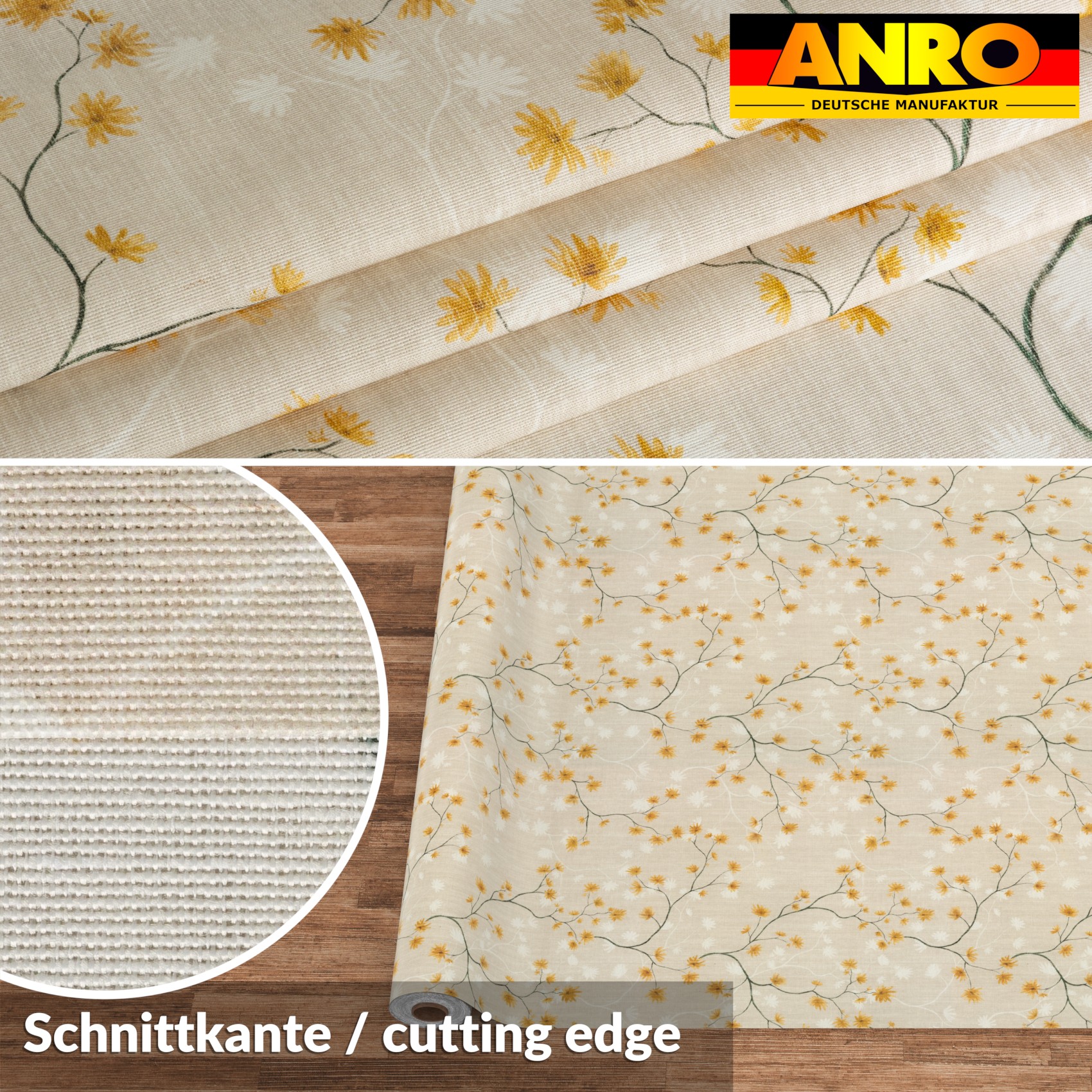 GTGANNA-56_30 Tischdecke abwaschbar Tischtuch Tischwäsche Gartentischdecke Stofftischdecke Baumwolle Polyester Callista