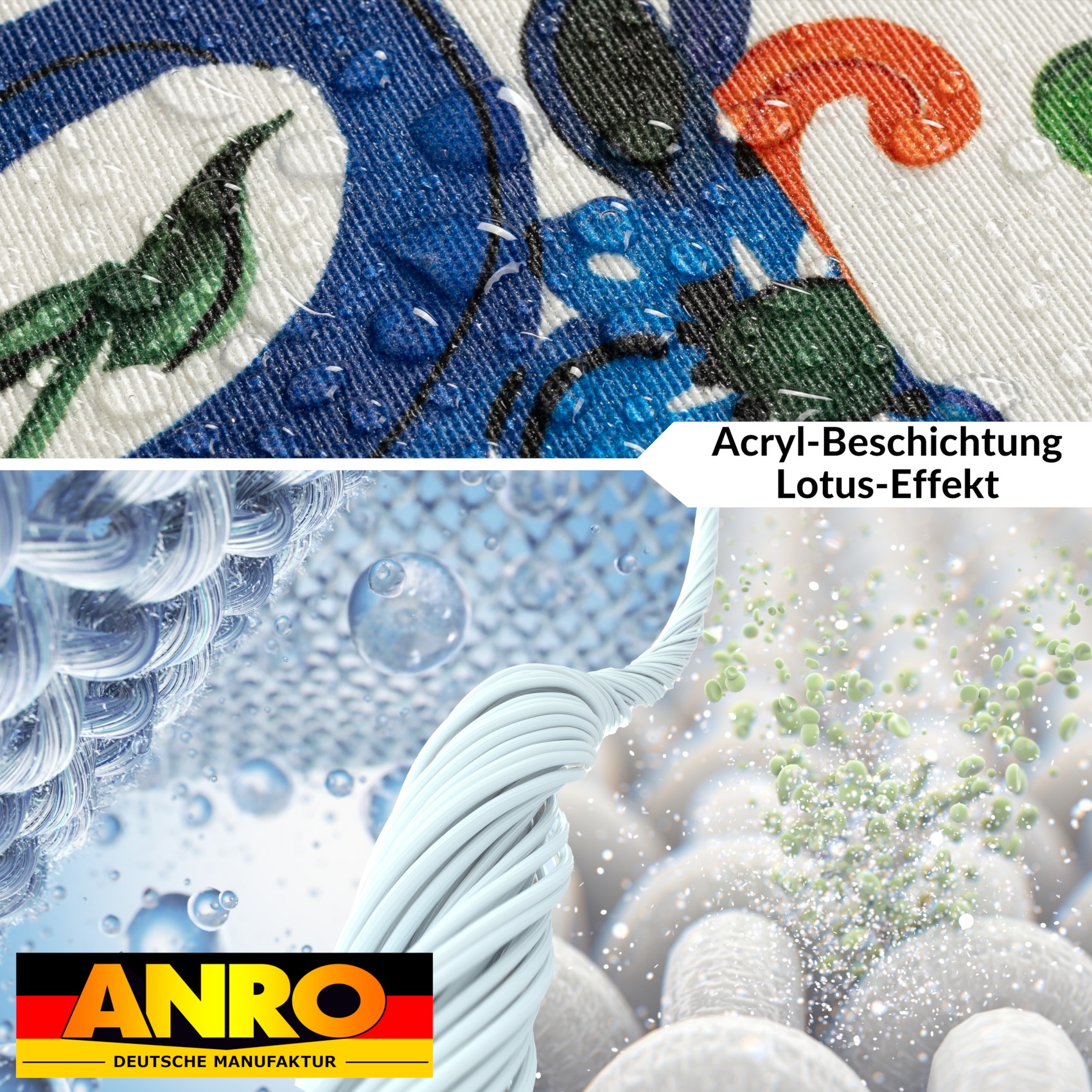 GTGANNA-58_40 Tischdecke abwaschbar Tischtuch Tischwäsche Gartentischdecke Stofftischdecke Baumwolle Polyester Thalia